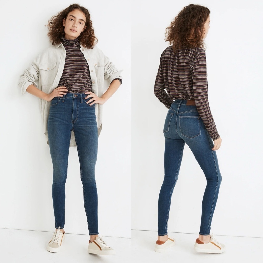 Madewell 10" High-Rise Roadtripper Supersoft Jeans in Playford Wash